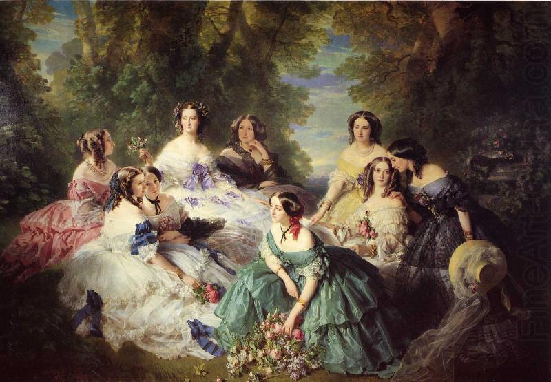 Franz Xaver Winterhalter The Empress Eugenie Surrounded by her Ladies in Waiting china oil painting image